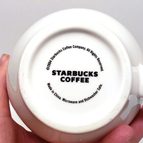 Starbucks Barista Abbey Mug Black White Ceramic Steam Coffee Cup Logo 14 Oz 2004 - Picture 7 of 7